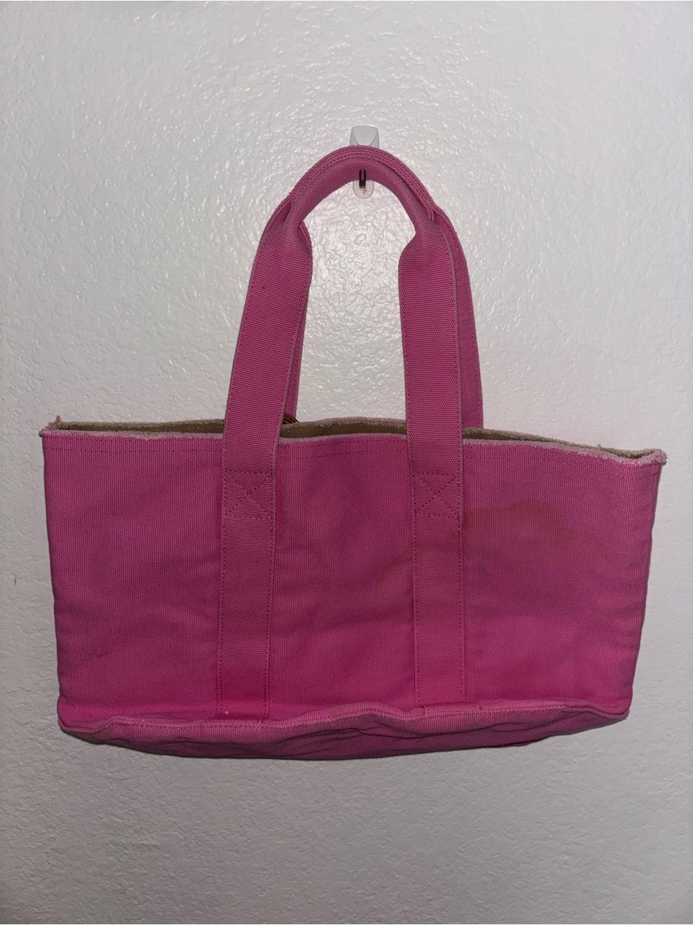 Ralph Lauren Rose Pink Canvas Tote with Leather Tag- NWT - Picture 3 of 6